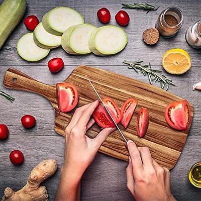 ROYAL CRAFT WOOD Cutting Boards for Kitchen - Bamboo Cutting Board Set of  3, Cutting Boards with Juice Grooves, Serving Board Set, Thick Chopping  Board for Meat, Veggies, Easy Grip Handle - Yahoo Shopping