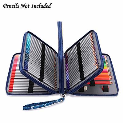 Colored Pencil Case 220 Slots Pen Case Organizer With Handy Wrap & Zipper,  Multilayer Holder For Prismacolor Colored Pencils & Gel Pen (Cute Owl) 