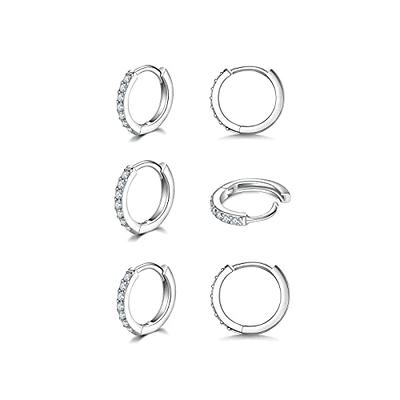 Sterling Silver Huggie Earrings Small Hoop Earrings Cartilage 
