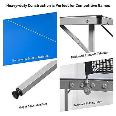  GYMAX Indoor Table Tennis Table Set, Folding Ping