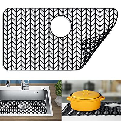 Lazamit Silicone Sink Mat, 24.6''x12.9'' Silicone Sink Protector Mat for kitchen  sink with Center Drain, Heat Resistant Non-slip Sink Mats for Bottom of  Farmhouse Stainless Steel Porcelain Sink - Yahoo Shopping