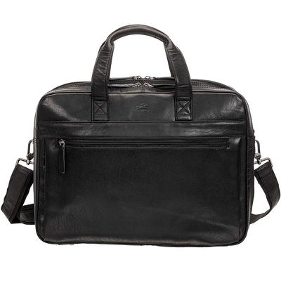 Mcklein Flournoy 1 Leather Double Compartment Laptop Briefcase - Black :  Target