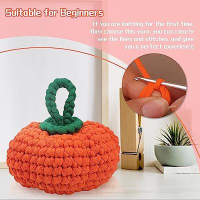  1PCS Yarn for Crocheting,Soft Yarn for Crocheting,Crochet Yarn  for Sweater,Hat,Socks,Baby Blankets(Orange NO Hook)