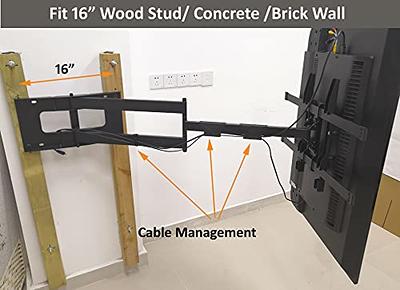 FORGING MOUNT Long Extension TV Mount/Wall Bracket Full Motion with 30 inch  Long Arm for Corner/Flat Installation fits 37 to 75 Flat/Curve TVs, VESA