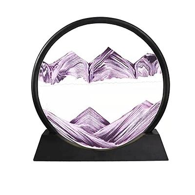 Winthfure Moving Sand Art Picture 3D Deep Sea Sandscape in Motion Display  Round Glass Flowing Sand Frame, Children's Large Desktop Art Toys, Home and  Office Desktop Decorations(7, Purple) - Yahoo Shopping