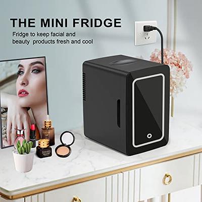 Mini Fridge Small Refrigerator Compact Small Cooler Portable Dorm Home  Black