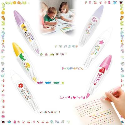 UNIHPY DIY Cute Animals Press Type Decorative Pen, 2023 New DIY Lace  Decoration Tape Pen, Cute School Supplies Aesthetic, Cute Scrapbooking  Diary Decorative Correction Tapes (Heart) - Yahoo Shopping