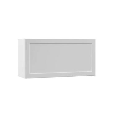 Hampton Bay Designer Series Melvern Assembled 36x30x12 in. Wall Open Shelf Kitchen Cabinet in White