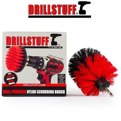 Drillbrush Patio & Garden Stiff Red Drill Brush (4 Piece)