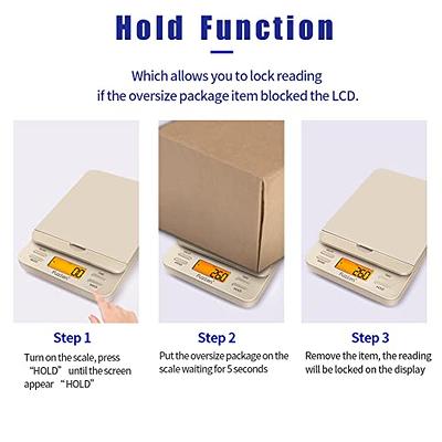 Fuzion Digital Postal Scale, 86 lb/0.1oz Shipping Scale for Packages with  Hold and Tare, Postage Scale with Flip Holder, Package Scale for Small