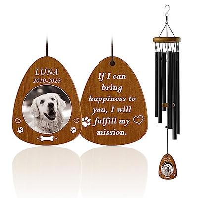 Pet Memorial Wind Chime 19“ with Photo Frame Gift Box Sympathy Poem — Pet  Memory Shop