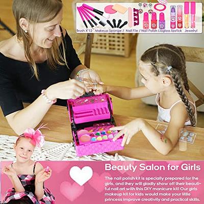 Kids Makeup Kit for Girl - 52 PCS Safe and Washable Makeup for Kids, Real  Girls