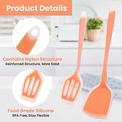 Non-Stick Silicone Turner Spatula Set Heat-Resistant Flexible