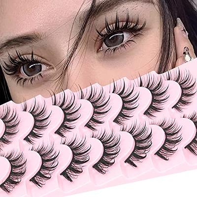 Manga Anime Lashes Soft Natural Thick False Eyelashes Pointed Cat Eye  Eyelashes Daily Makeup Wispy Eyelashes - Temu