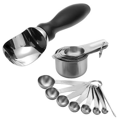 Classic Cuisine 10-Piece Stainless Steel with Silicone Measuring Cups and Spoons  Set HW031030 - The Home Depot