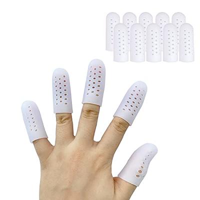 10 PCS Silicone Finger Protectors for Wounds New Breathable Finger Caps  with Holes for Finger Cracking, Eczema, Trigger Fingers, Blisters, Corns