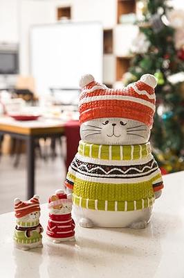 Bico Knitted Kitten Air Tight Seal Ceramic Cookie Jar, Dishwasher Safe -  Yahoo Shopping