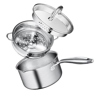 1.5 Quart Stainless Steel Saucepan With Pour Spout, Saucepan With Lid, Mini  Milk Pan With Spout - Perfect For Boiling Milk, Sauce, Gravies, Pasta