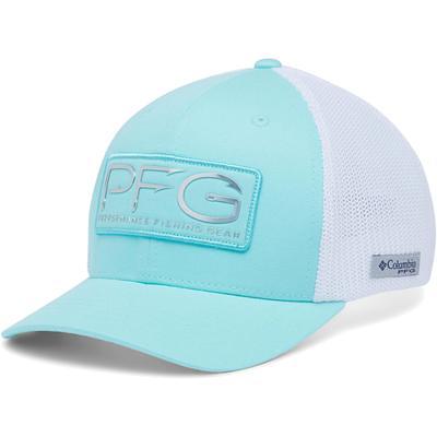 Men's Columbia PFG Turquoise Mesh Back Flex Hat - Yahoo Shopping