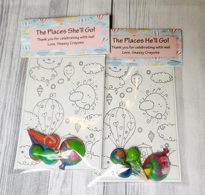 The Places He'll Or She'll Will Go Birthday Party Favor Coloring Kits,  Crayon Names, Crayons, Favors - Yahoo Shopping