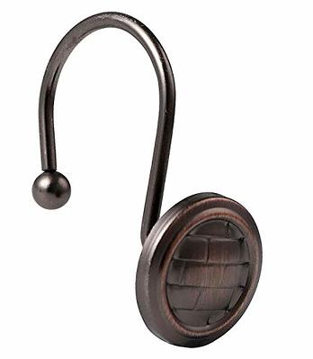 allen + roth 12-Pack Oil Rubbed Bronze Double Shower Curtain Hooks in the  Shower Rings & Hooks department at