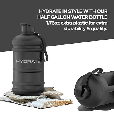 HYDRATE Water Bottle 1 Gallon XXL Jug BPA Free & Leakproof with Flip Cap