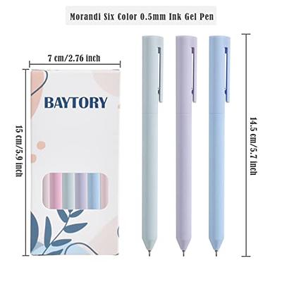  BAYTORY 12Pcs Colored Gel Pens, Assorted Unique Vintage &  Pastel Ink Colors, Quick Dry Ink Pen Fine Point 0.5mm Smooth Writing for  School Supplies Journaling Notetaking Stationery : Office Products