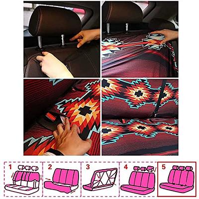 Auto Front Seat Cushion Aztec Print Car Seat Covers Front Seats