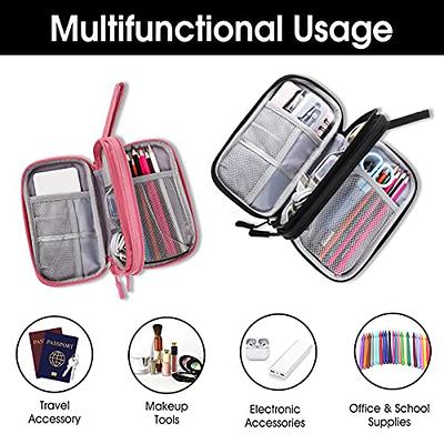 Travel Cable Organizer Bag, 3 Layer X-Large Capacity Electronics  Accessories Cord Storage Case Bag for Cables, SD Card,Chargers, Power Bank