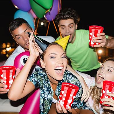  StarMar Red Plastic Cups, [50 Pack] 16 Oz Party Cup