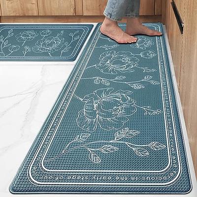 WISELIFE Kitchen Mat Cushioned Anti-Fatigue Kitchen Rug, 17.3x 59 ,Green