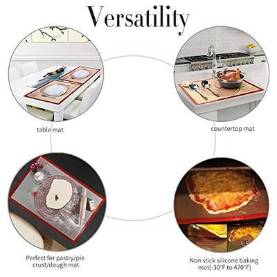 Non-slip Silicone Pastry Mat Extra Large with Measurements 36''By 24'' for Silicone  Baking Mat, Counter Mat, Dough Rolling Mat,Oven Liner,Fondant/Pie Crust Mat（Red）  - Yahoo Shopping