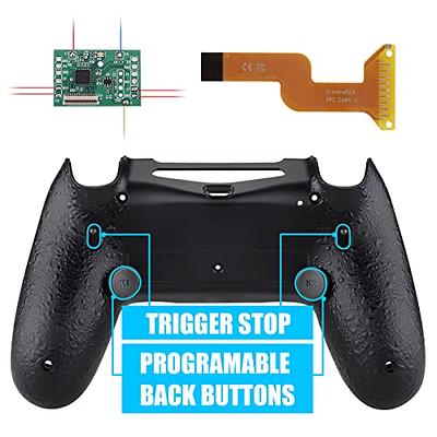 eXtremeRate Textured Red Back Paddles Programable Rise 2.0 Remap Kit for  PS5 Controller BDM-010 020, Upgrade Board & Redesigned Back Shell & Back