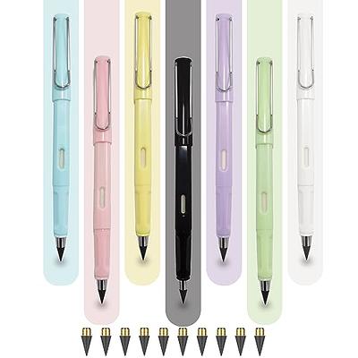 OFFCUP Infinity Pencil,7PCS Inkless Pencil Inkless Forever Pencil with  Extra 7 Eraser Reusable Everlasting Pencil with 7 Replaceable Nibs for  Writing