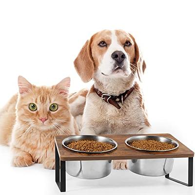 ASEWOTOS Elavated Dog Bowls,Bamboo Adjustable Elevated Dog Bowl for Medium  Dogs and Cats,Samll Dogs and Cats,Bamboo Pet Food Bowl Stand with 4  Stainless Steel Dog Food Water Bowls - Yahoo Shopping