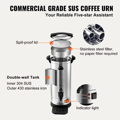 CoffeePro 100 Cup Commercial Coffee Urn Stainless Steel - Office Depot