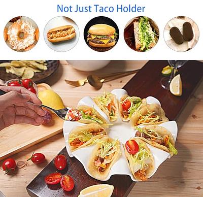 Taco Tuesday Holder Stands Set 4 Piece Safe Rack Tray Oven Grill