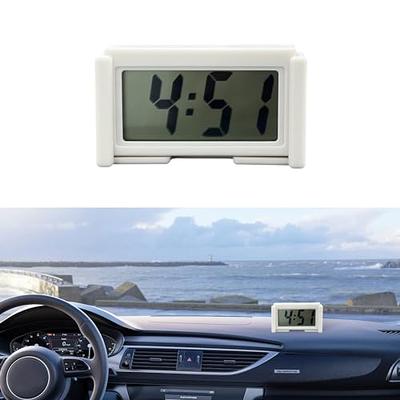 Car Digital Clock With Thermometer Solar Powered Auto Dashboard Lcd Digital  Electronic Clocks Multi-function Universal Wireless