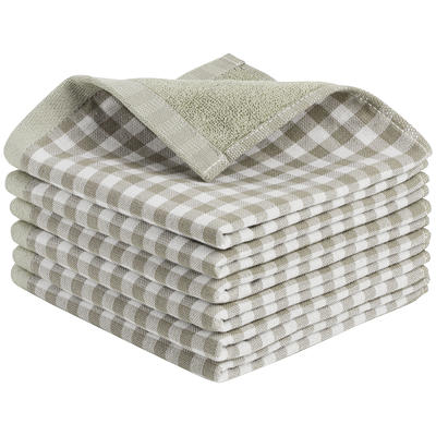 100% Cotton 6 Piece Dish Cloth Set Aspire Linens Color: Red