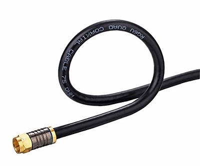 RG6 Coaxial Cable Connector TV Antenna Cable Wire with F81 BNC F Type  Extension Adapter, Double Shield Digital Coax Cable Low Loss High Speed A/V