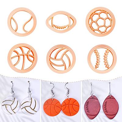 Puocaon Sports Polymer Clay Cutters - 6 Shapes Sports Balls Clay