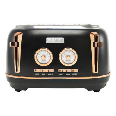 Oster 2 Slice Black Toaster with Extra-Wide Slots in Brushed Stainless  Steel 985120892M - The Home Depot