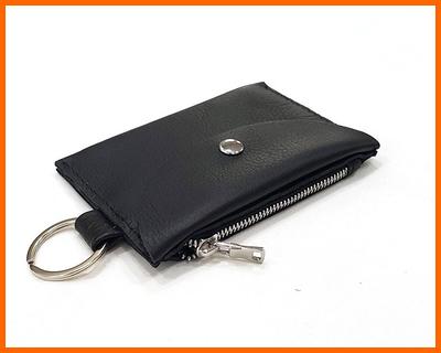 Leather key holder/key ring with 2 compartments