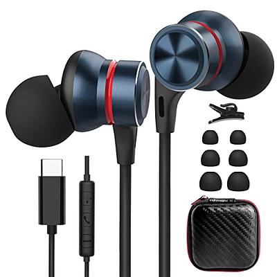 2 Packs USB C Headphones for iPhone 15, Type C Earbuds HiFi Stereo USB C  Earphones with Mic Volume Control for Galaxy S23/S22/S21/S20/Ultra Note