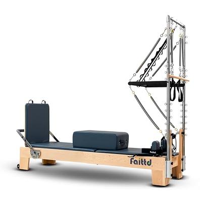 ARKANTOS Pilates Reformer Pro, Studio Grade Pilates Machine Bundle with  Reformer Accessories, Reformer Box, Cardio Rebounder, Padded Jump Board