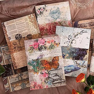 50pcs Vintage Scrapbook Paper Antique Decorative Paper Retro Journaling  Paper Sheet Craft Paper For Scrapbooking Journal