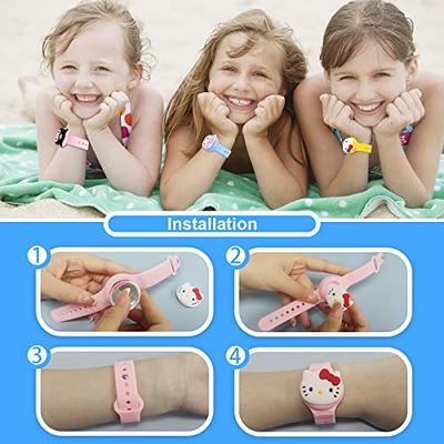 ZOICIP Compatible with AirTag Bracelet for Kids 2Pack, Cute Bracelet for  AirTag Hidden Wristband Air Tag Holder Waterproof, Soft Silicone Watch Band