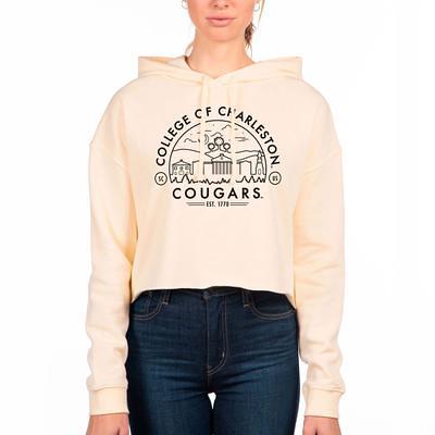 Women's Uscape Apparel Cream Boston College Eagles Pigment Dyed Local  Skyline Fleece Crop Crewneck Sweatshirt