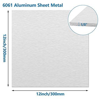 6061 T6 Aluminium Metal Sheet 12 x 12 x 1/8 Inch Flat Plain Plate Panel  Aluminum Sheet Plate Finely Polished and Deburred