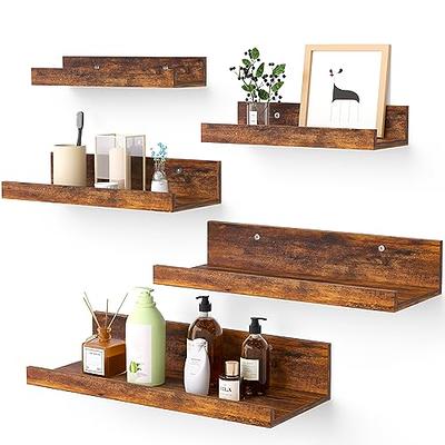 Bathroom Shelf for Small Space, Rustic Brown